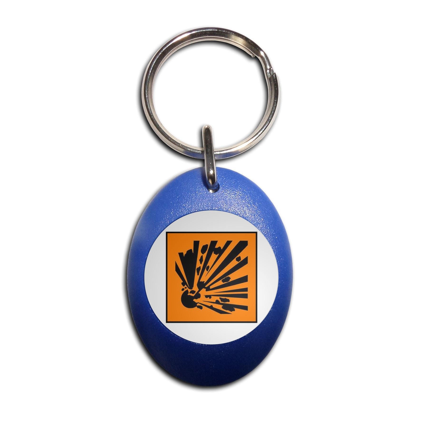 Explosives Plastic Oval Key Ring (43mm x 32.5mm) - Picture 5 of 10