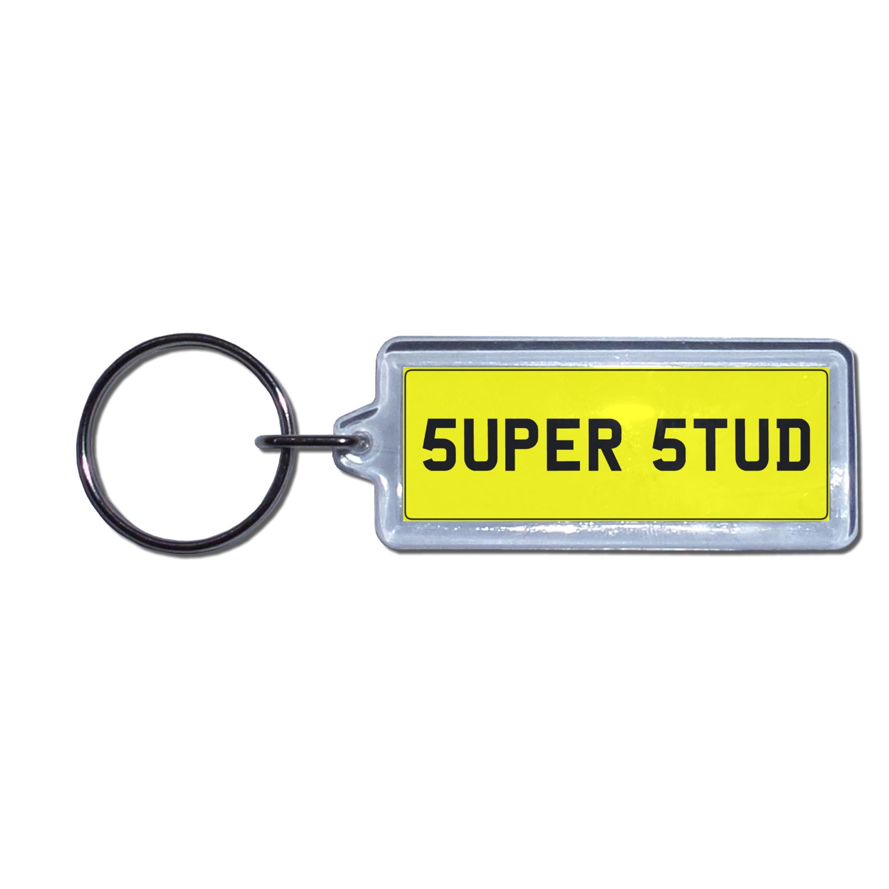 SUPER STUD - UK Number Plate Key Ring | Choose Medallion / Plastic / Metal - Bild 3 von 8