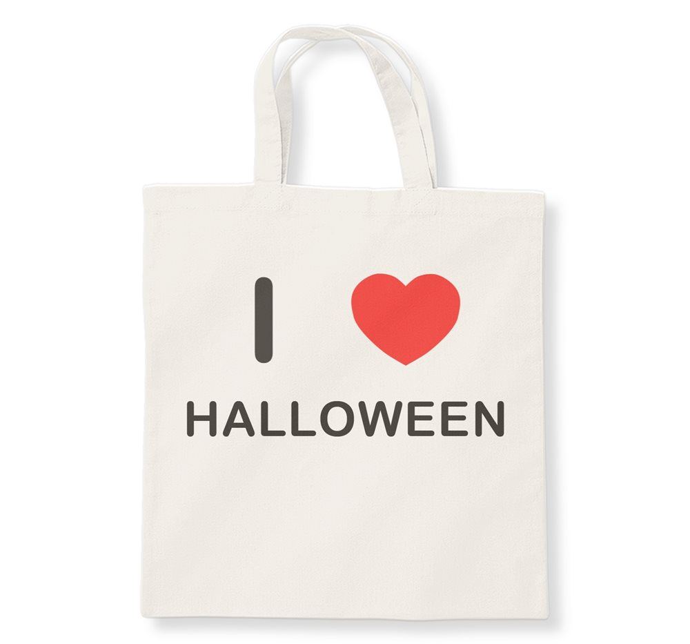 Halloween I Love Tragetasche wiederverwendbar Baumwolle Einkaufstasche - Bild 3 von 8