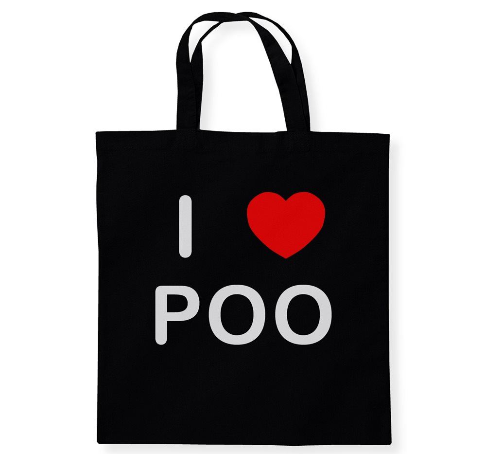 Poo I Love Tasche wiederverwendbar Baumwolle Einkaufstasche - Bild 5 von 8