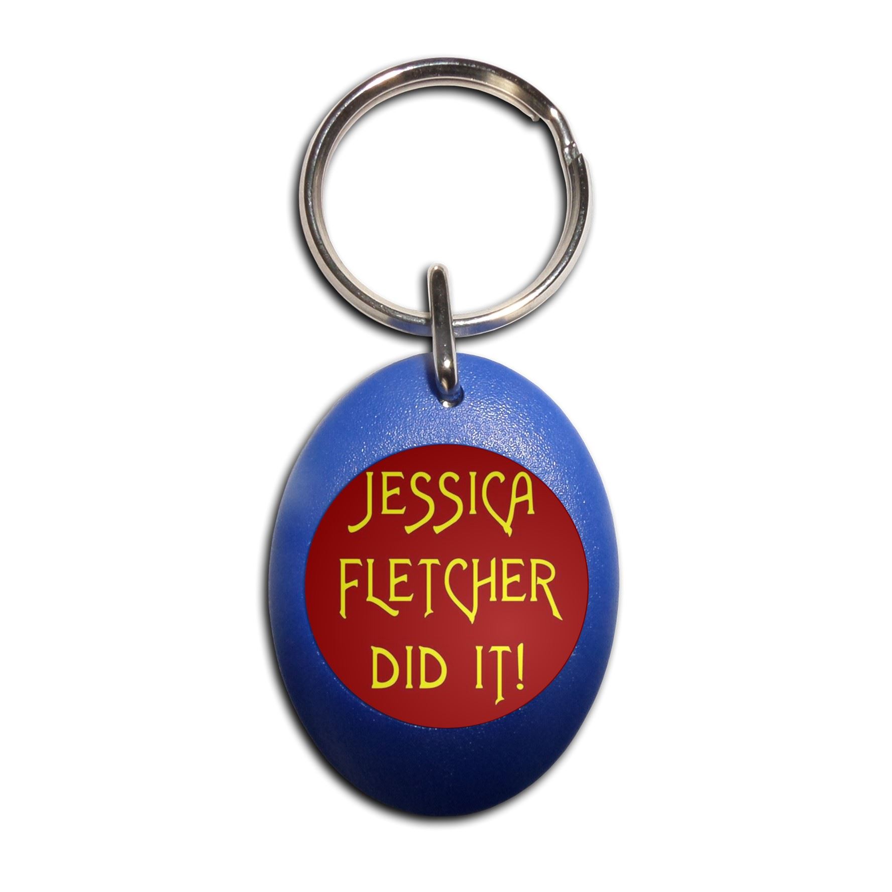Jessica Fletcher Did It Plastic Oval Key Ring (43mm x 32.5mm) - Picture 5 of 10