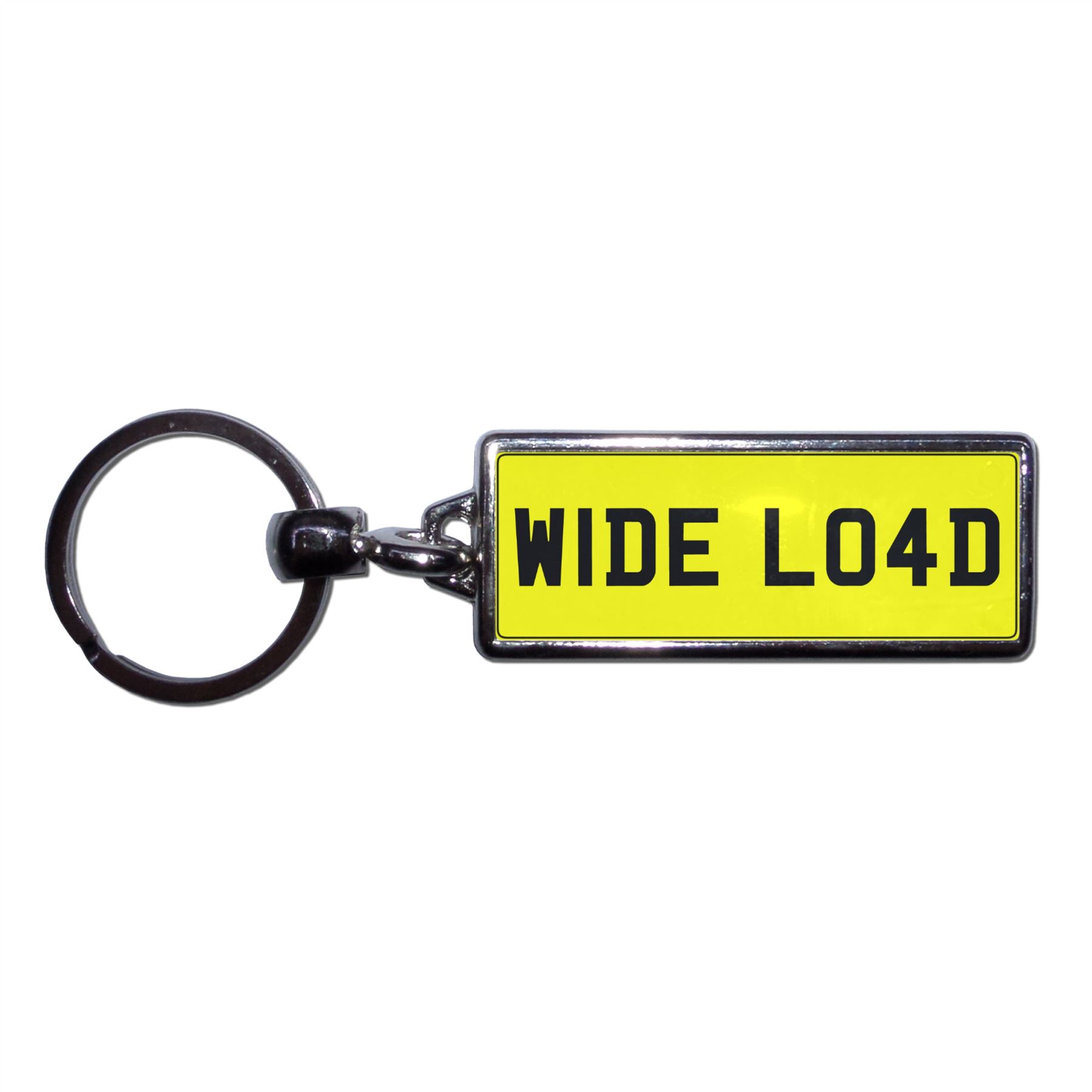 WIDE LOAD - UK Number Plate Key Ring | Choose Medallion / Plastic / Metal - Picture 7 of 8