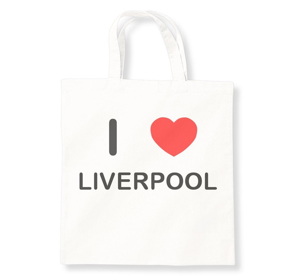 Liverpool I Love Tote Bag Reusable Cotton Shopping Bag - Picture 7 of 8