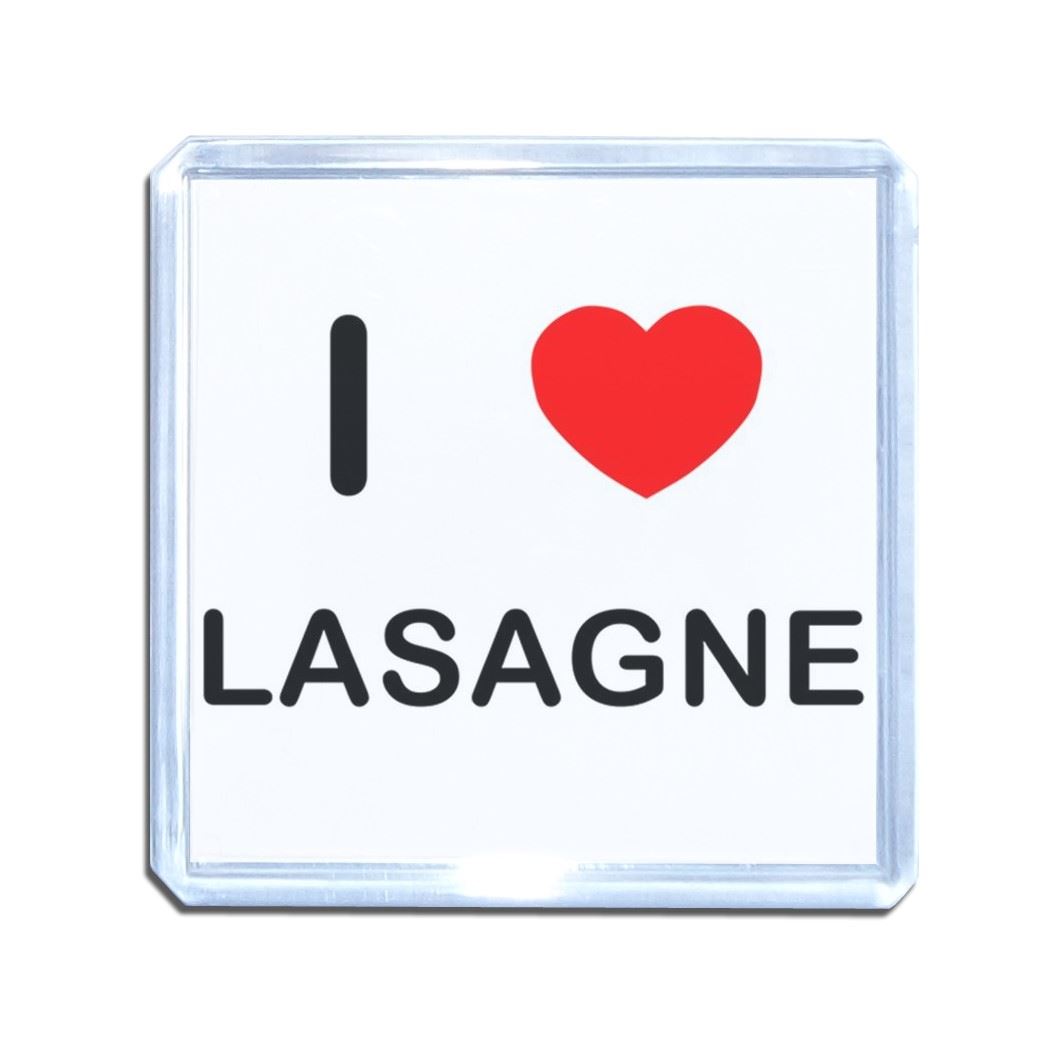 Lasagne I Love Heart Plastic Fridge Magnet (S, M, L, XL) - Picture 9 of 10