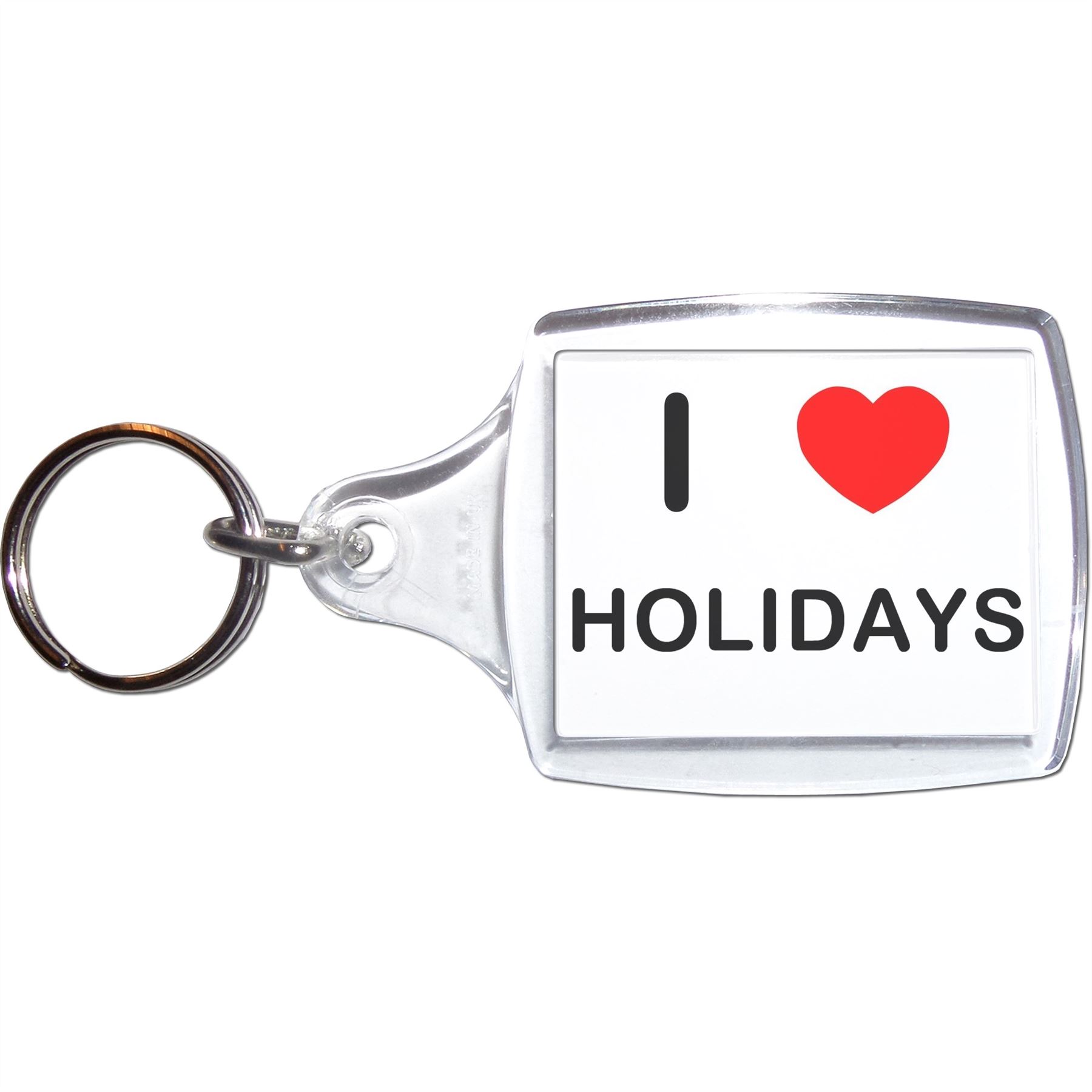 Holidays I Love Herz klar Kunststoff Schlüsselanhänger (S, M oder L) - Bild 5 von 8