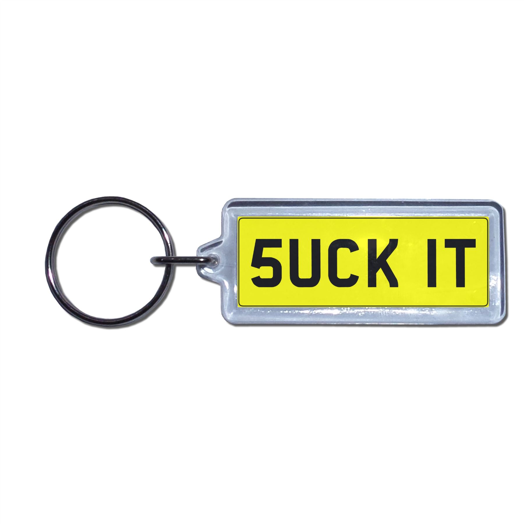 SUCK IT - UK Number Plate Key Ring | Choose Medallion / Plastic / Metal - Picture 3 of 8