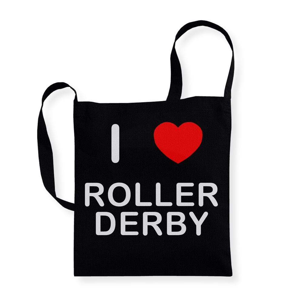 Bolso Roller Derby I Love de algodón reutilizable con asa larga - Imagen 5 de 8