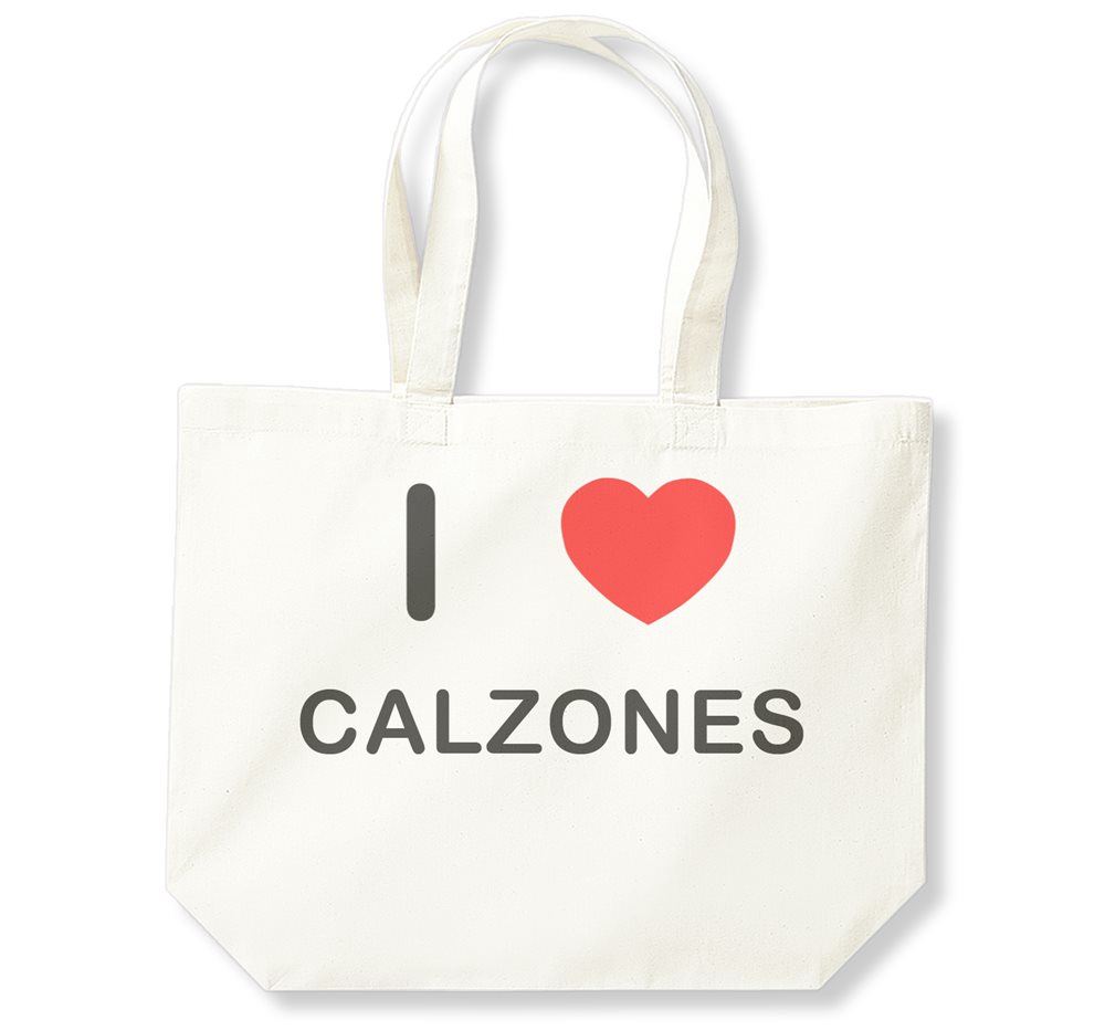 Calzones I Love Cotton Shopping Bag (Black, White, Natural) - Picture 3 of 8
