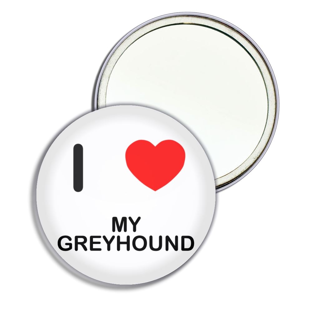 My Greyhound I Love Heart runder Spiegel Tasche kompakt (55 mm oder 77 mm) - Bild 5 von 6