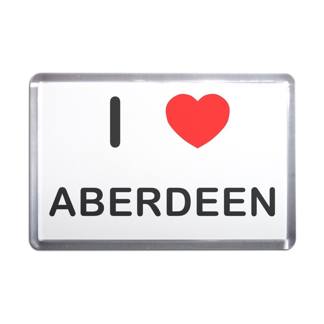 Aberdeen I Love Heart Plastic Fridge Magnet (S, M, L, XL) - Picture 5 of 10