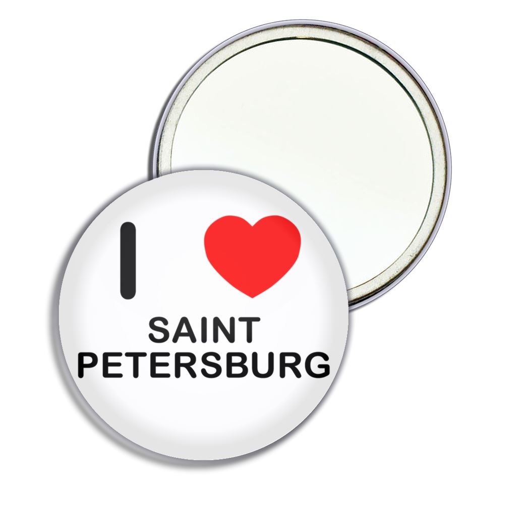 Saint Petersburg I Love Heart Round Mirror Pocket Compact (55mm or 77mm) - Picture 5 of 6