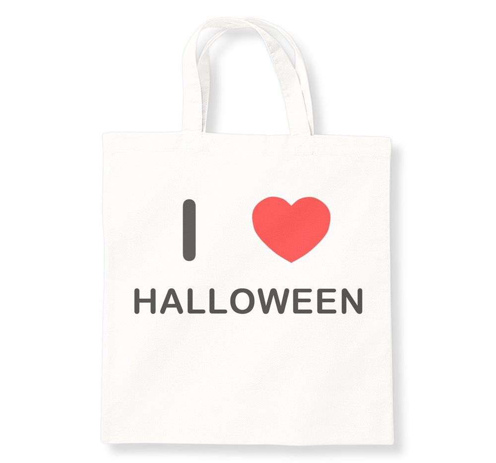 Halloween I Love Tragetasche wiederverwendbar Baumwolle Einkaufstasche - Bild 7 von 8