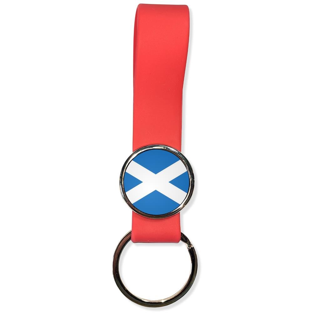 Scotland Flag Silicone Loop Key Ring (35mm x 120mm) - Picture 7 of 8