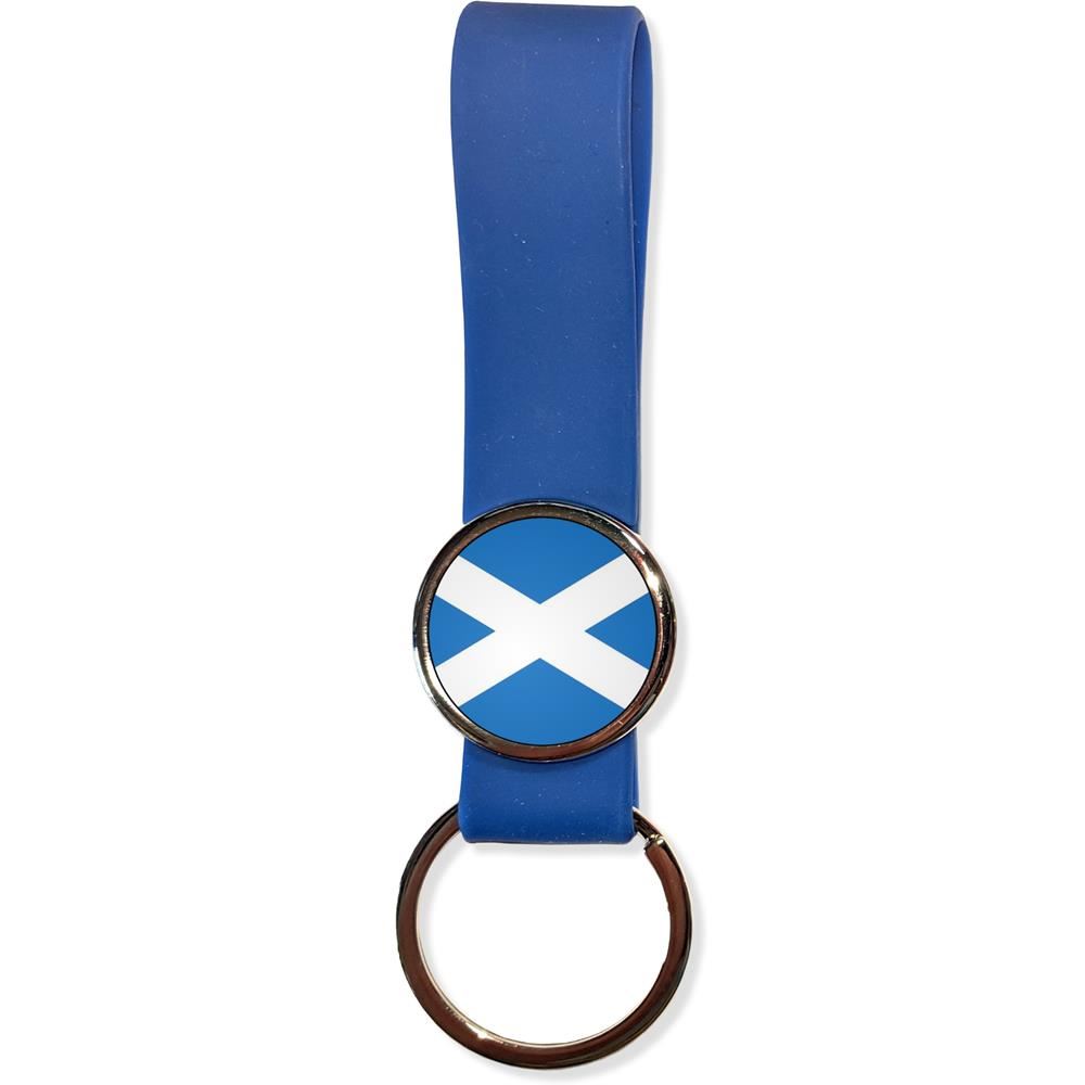 Scotland Flag Silicone Loop Key Ring (35mm x 120mm) - Picture 5 of 8