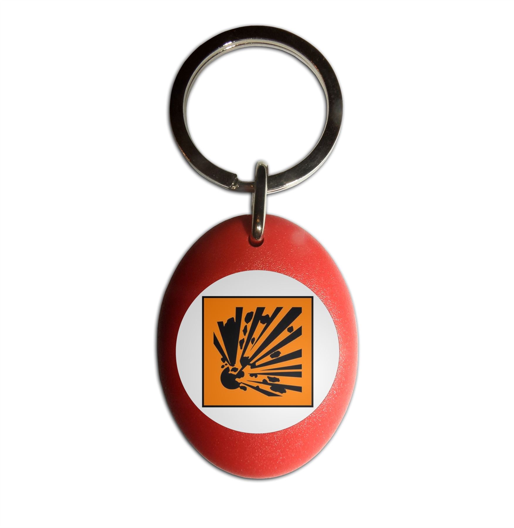 Explosives Plastic Oval Key Ring (43mm x 32.5mm) - Picture 7 of 10
