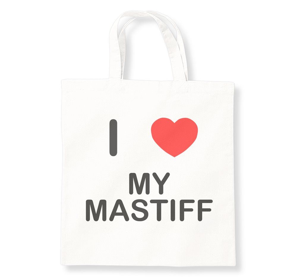 Bolso de compras My Mastiff I Love de algodón reutilizable - Imagen 7 de 8