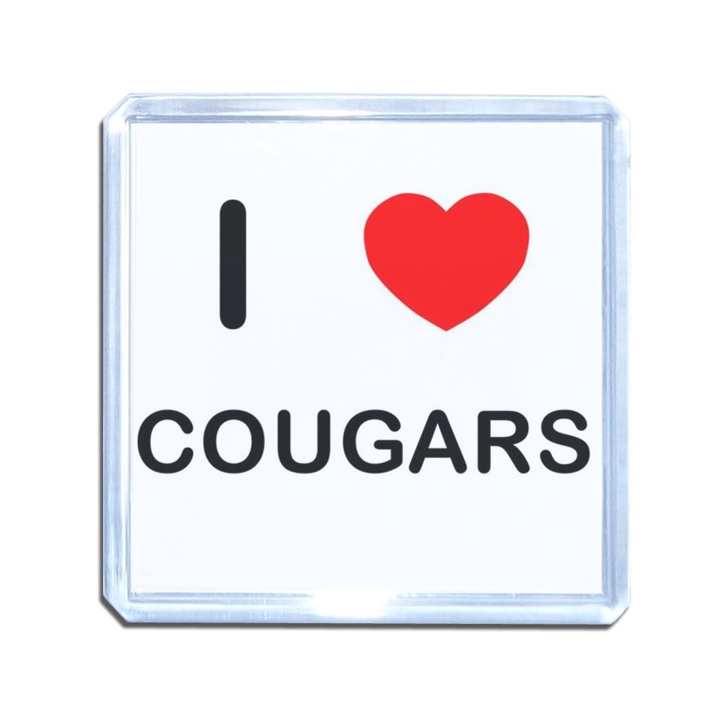 Cougars I Love Heart Plastic Fridge Magnet (S, M, L, XL) - Picture 9 of 10