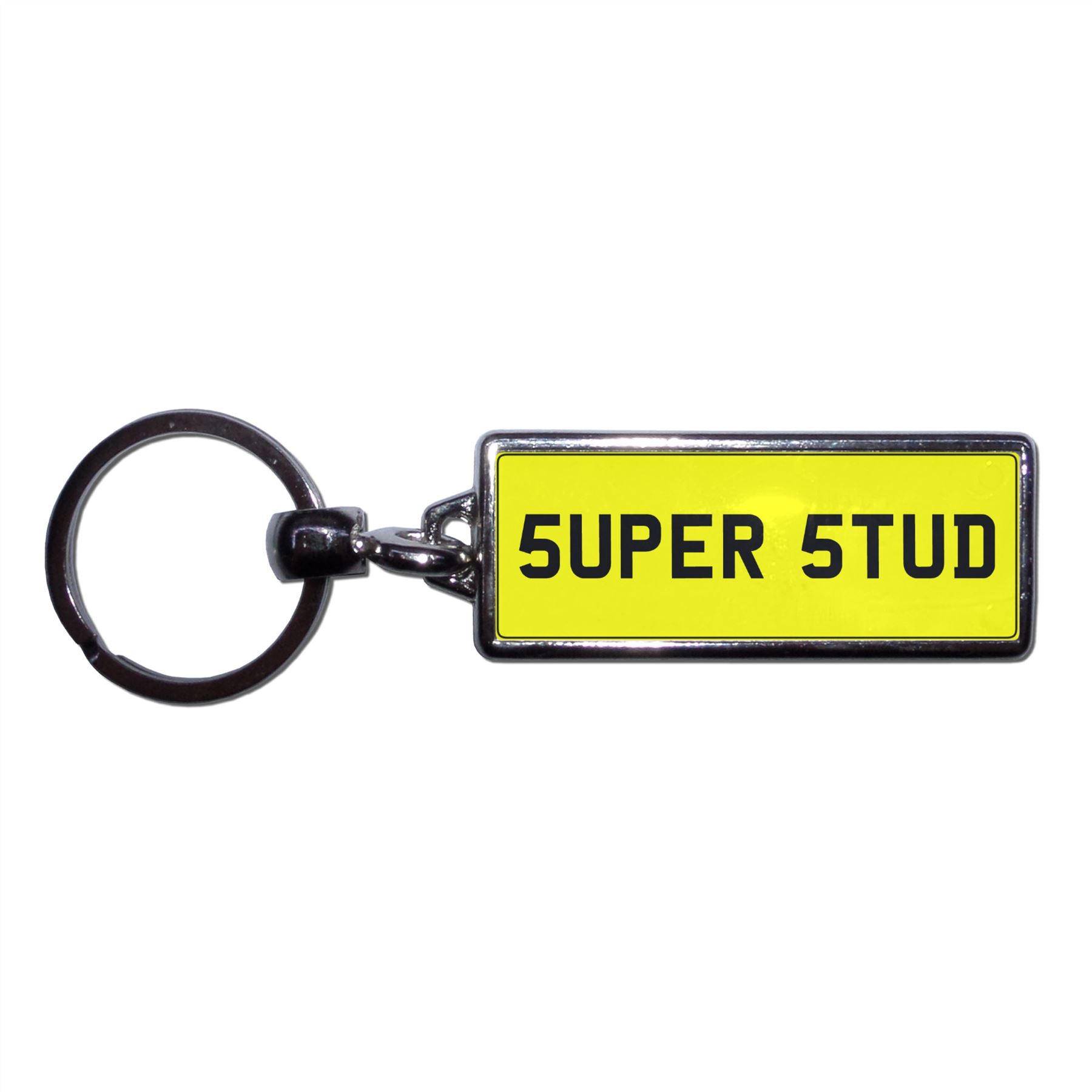 SUPER STUD - UK Number Plate Key Ring | Choose Medallion / Plastic / Metal - Bild 7 von 8