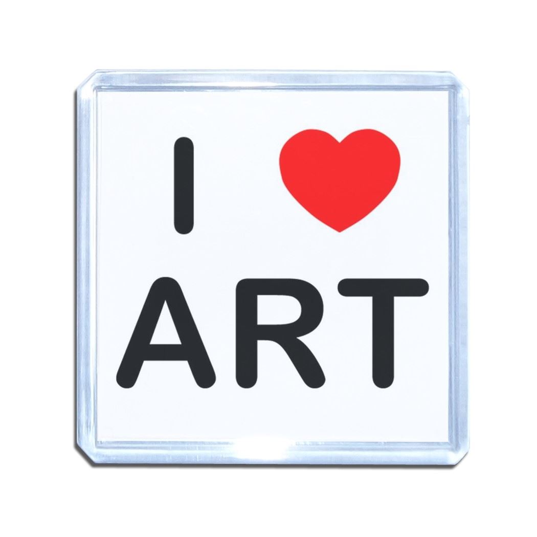 Art I Love Heart Plastic Fridge Magnet (S, M, L, XL) - Picture 9 of 10
