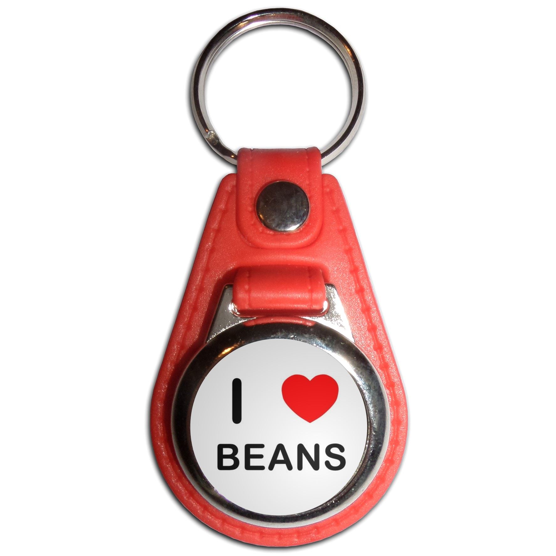 Beans I Love Plastic Medallion Key Ring (61mm x 38mm) - Picture 9 of 12