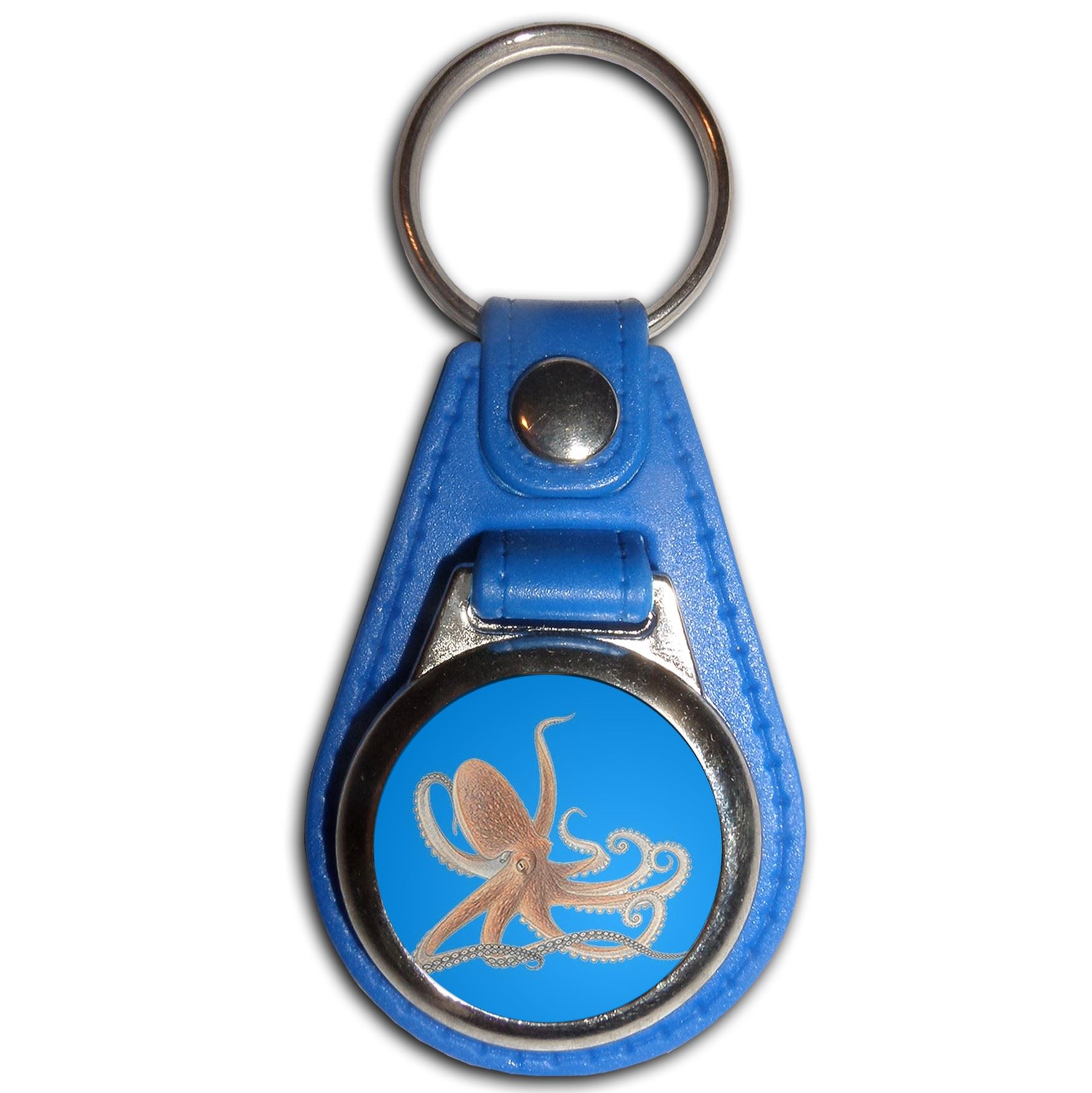Octopus Plastic Medallion Key Ring (61mm x 38mm) - Picture 5 of 12