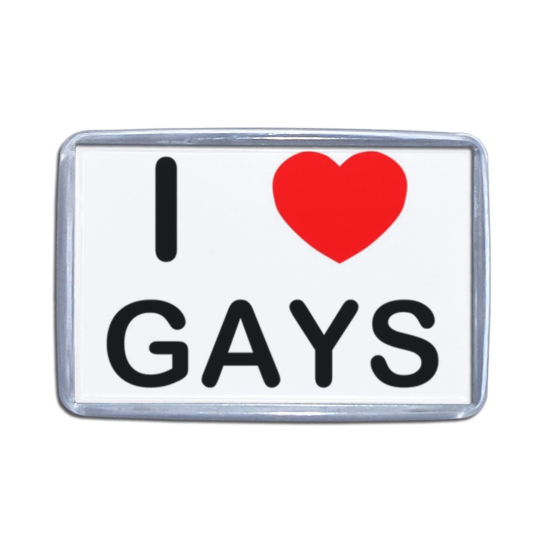 Gays I Love Herz Kunststoff Kühlschrankmagnet (S, M, L, XL) - Bild 7 von 10