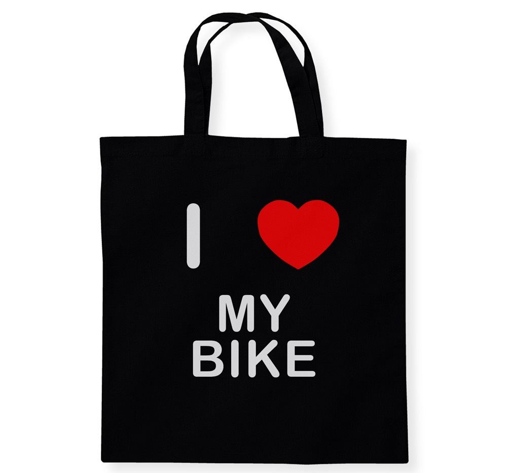 My Bike I Love Tote Bag Reusable Cotton Shopping Bag - Picture 5 of 8