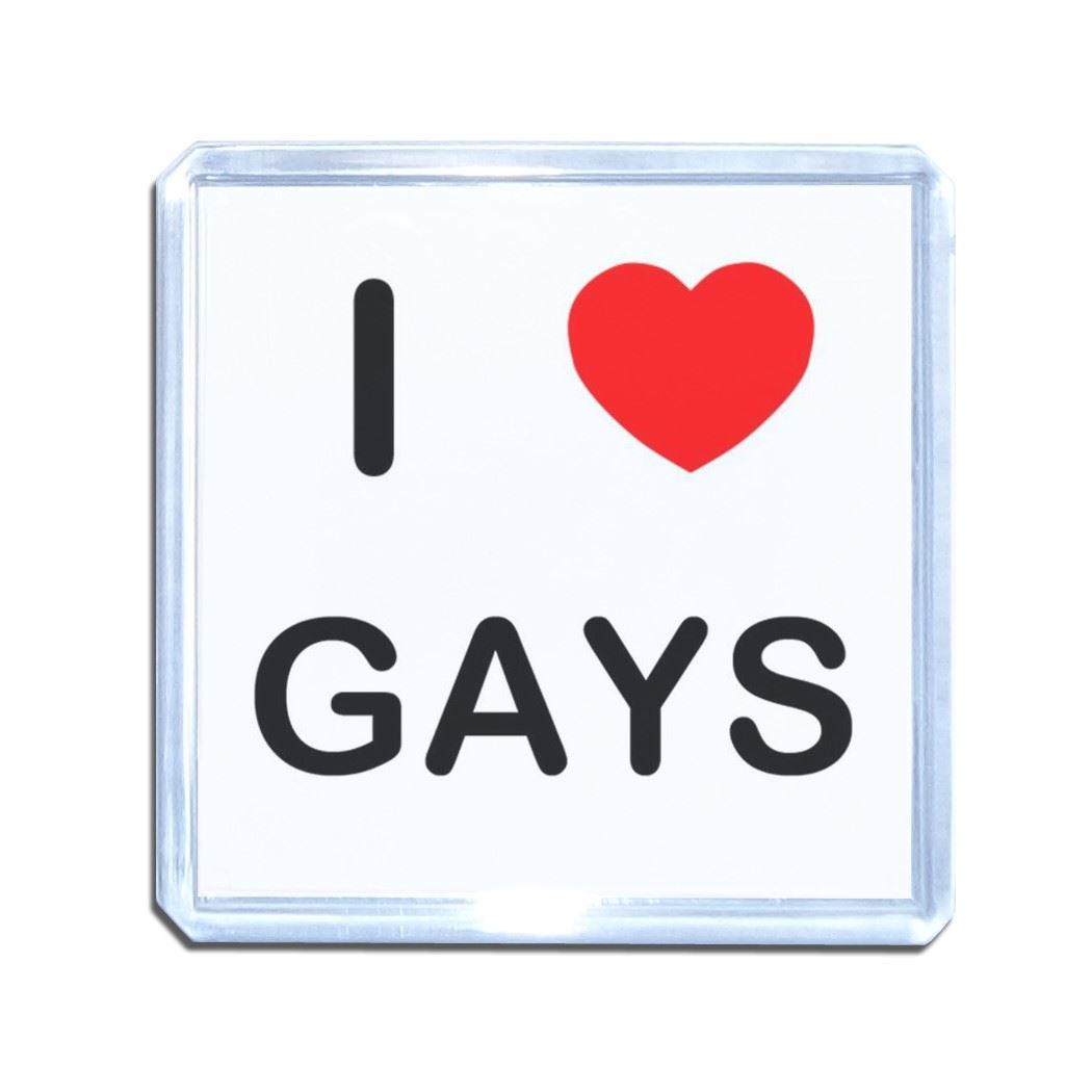 Gays I Love Herz Kunststoff Kühlschrankmagnet (S, M, L, XL) - Bild 9 von 10