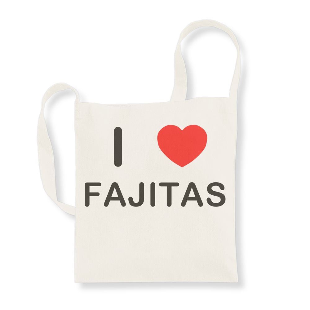 Fajitas I Love Reusable Cotton Sling Long Handle Bag - Bild 3 von 8