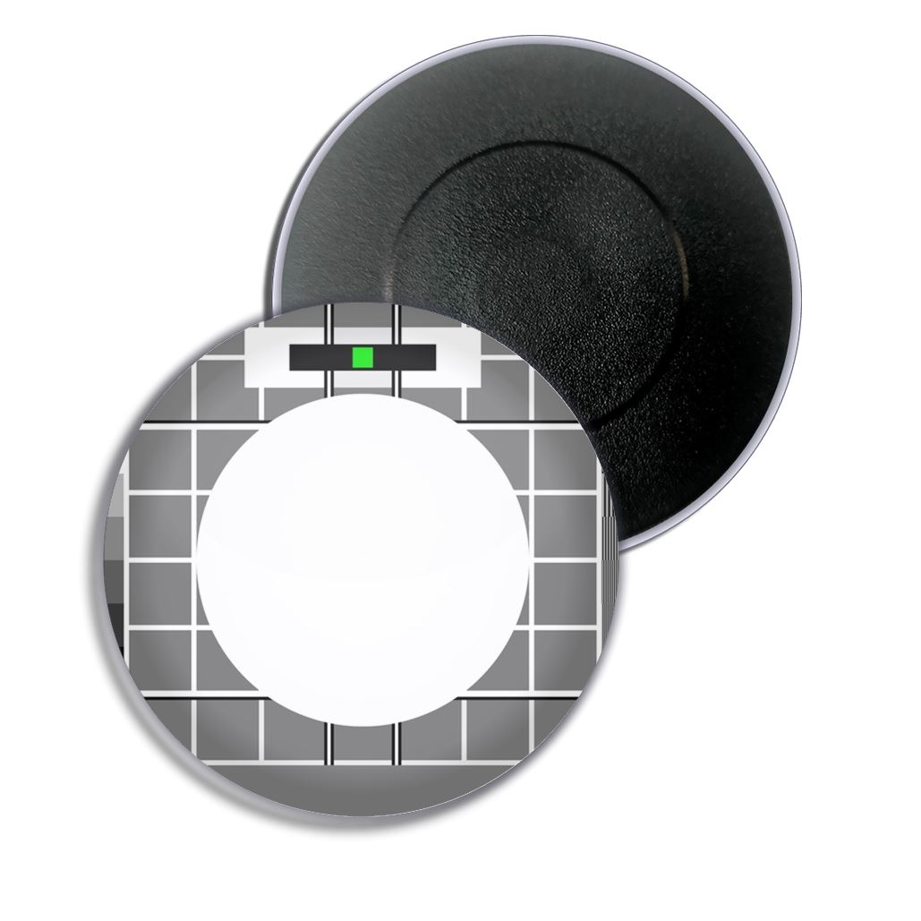 TV Testkarte Kühlschrankmagnet Knopf Anstecker (25, 55 oder 77 mm)