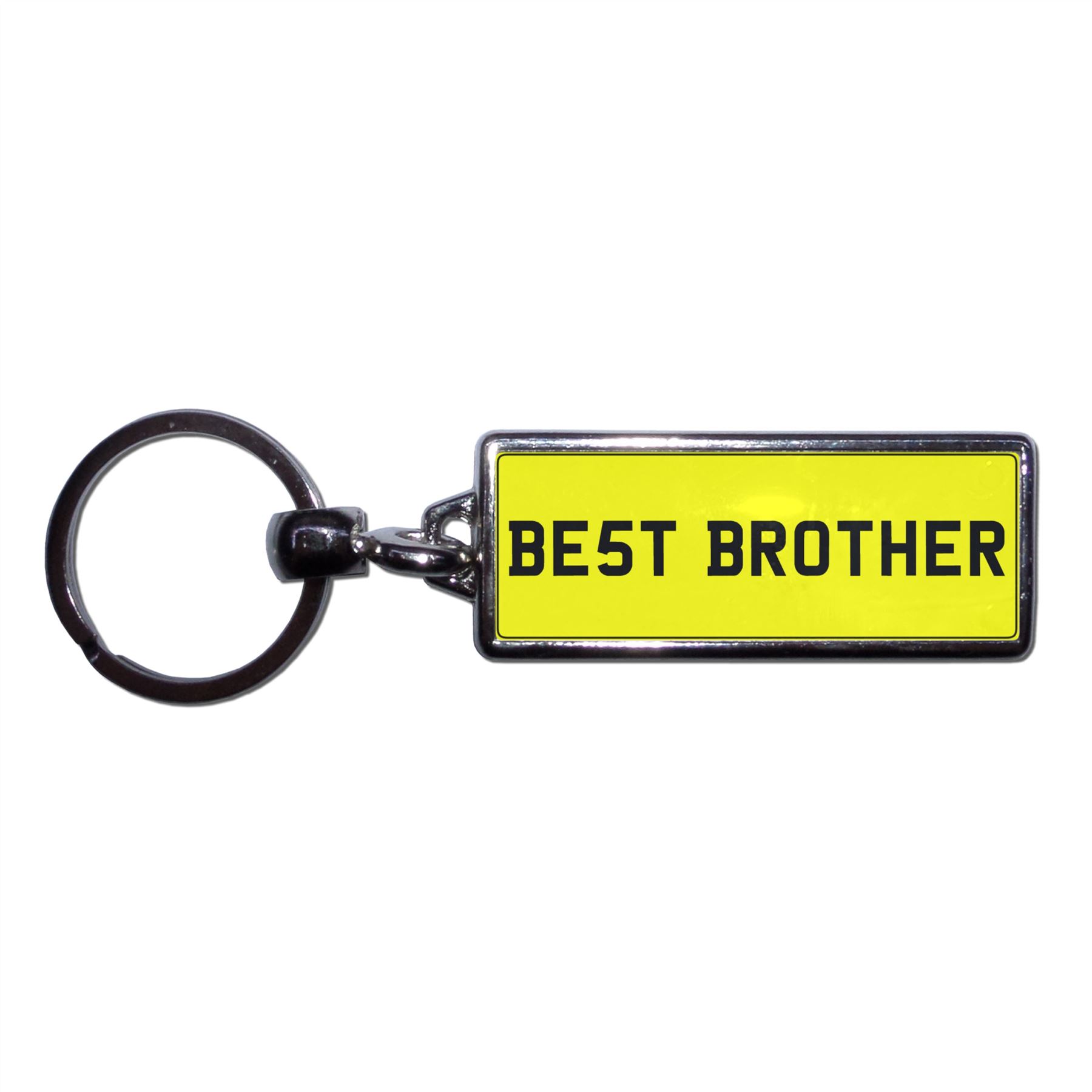 BEST BROTHER - UK Number Plate Key Ring | Choose Medallion / Plastic / Metal - Picture 7 of 8