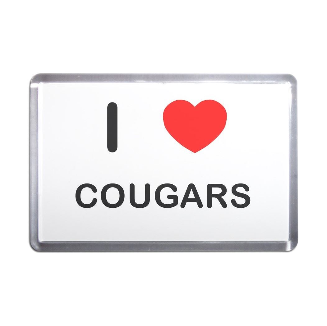 Cougars I Love Heart Plastic Fridge Magnet (S, M, L, XL) - Picture 5 of 10