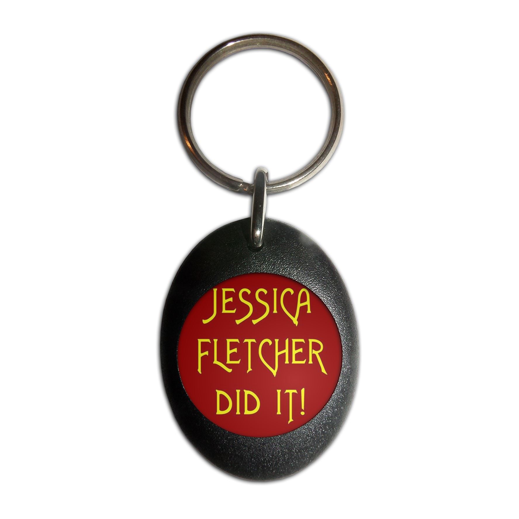 Jessica Fletcher Did It Plastic Oval Key Ring (43mm x 32.5mm) - Picture 3 of 10