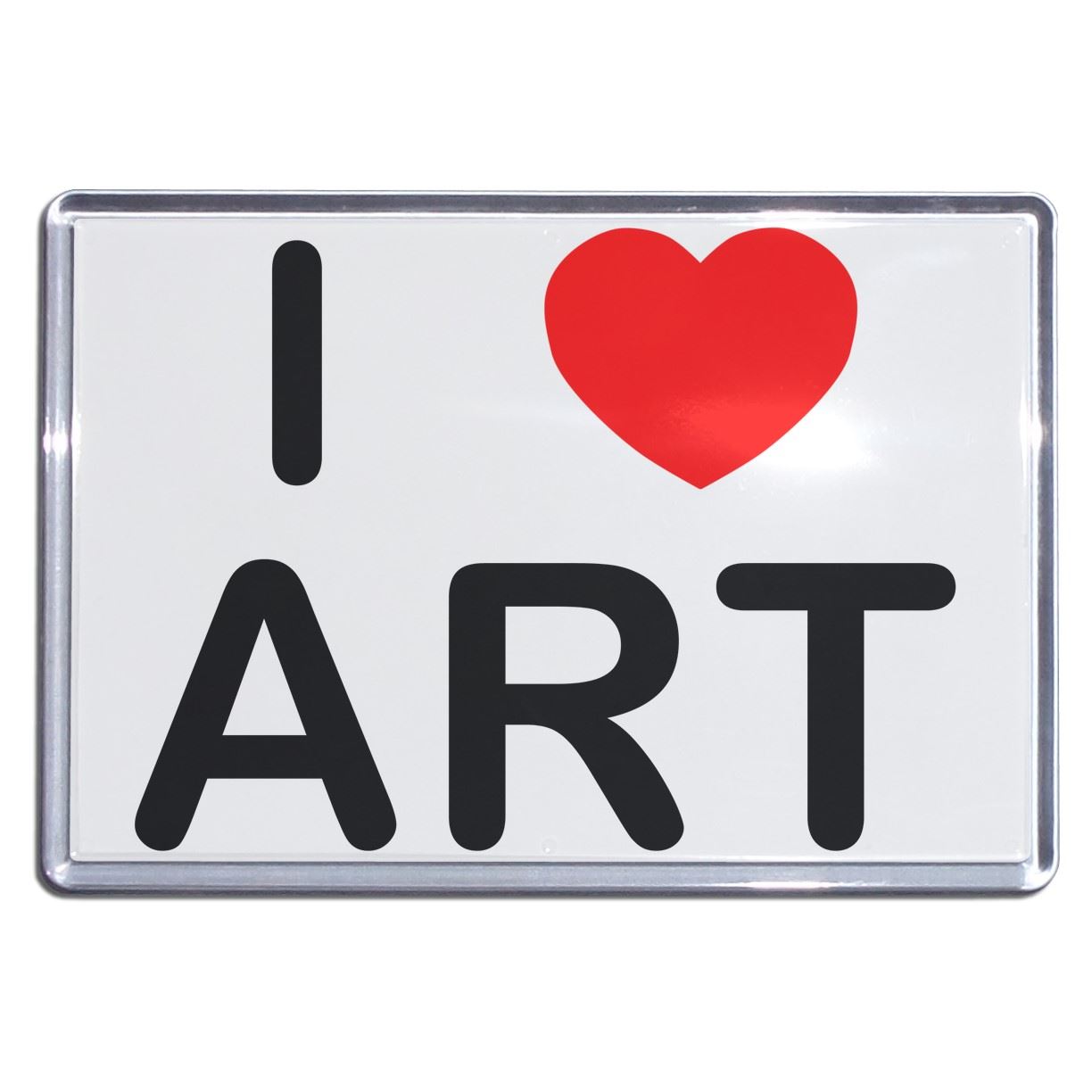 Art I Love Heart Plastic Fridge Magnet (S, M, L, XL) - Picture 3 of 10