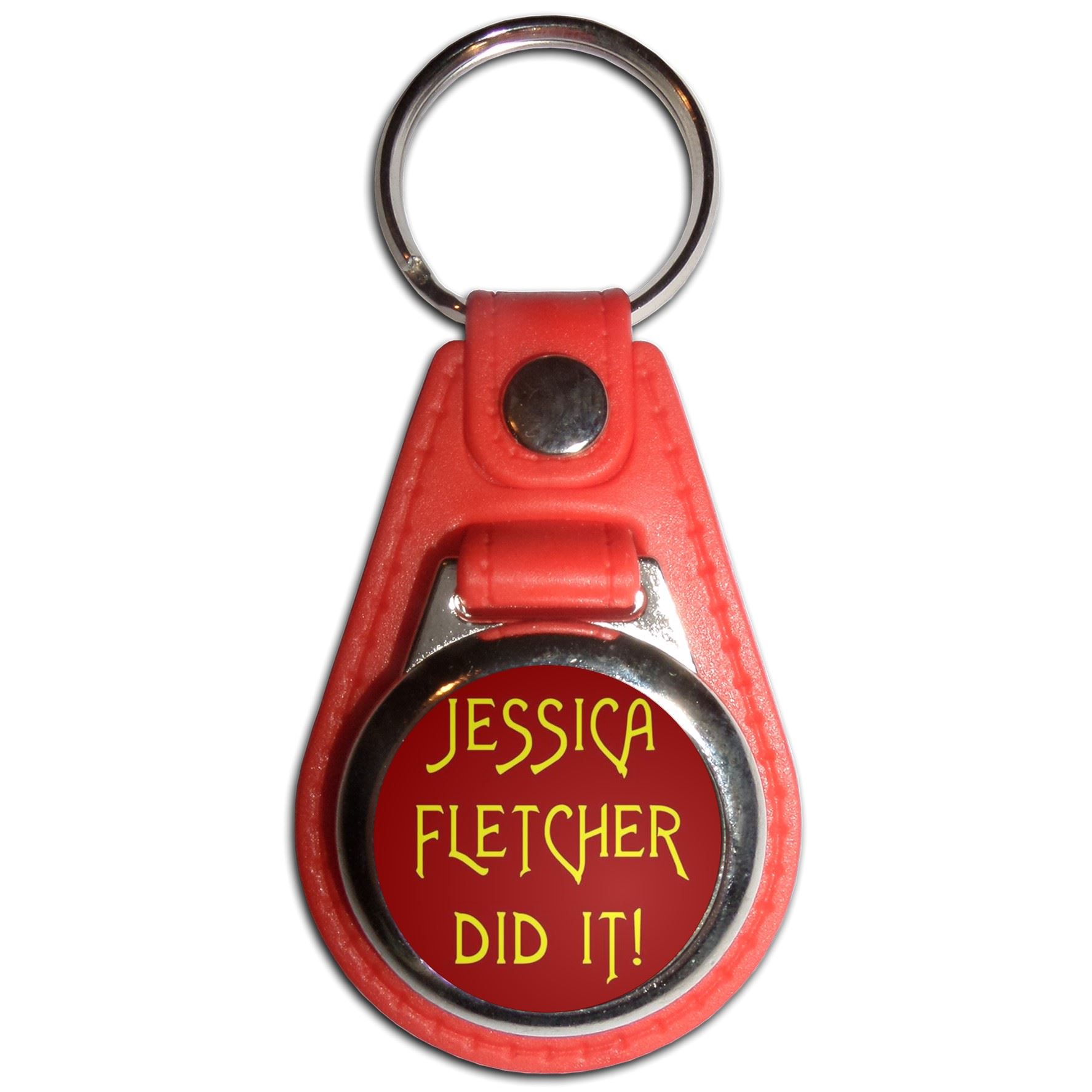 Jessica Fletcher Did It Plastic Medallion Key Ring (61mm x 38mm) - Picture 9 of 12