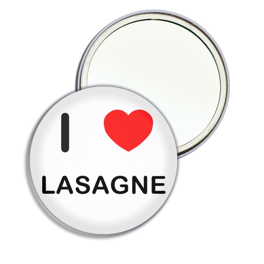Lasagne I Love Heart Round Mirror Pocket Compact (55mm or 77mm) - Afbeelding 3 van 6