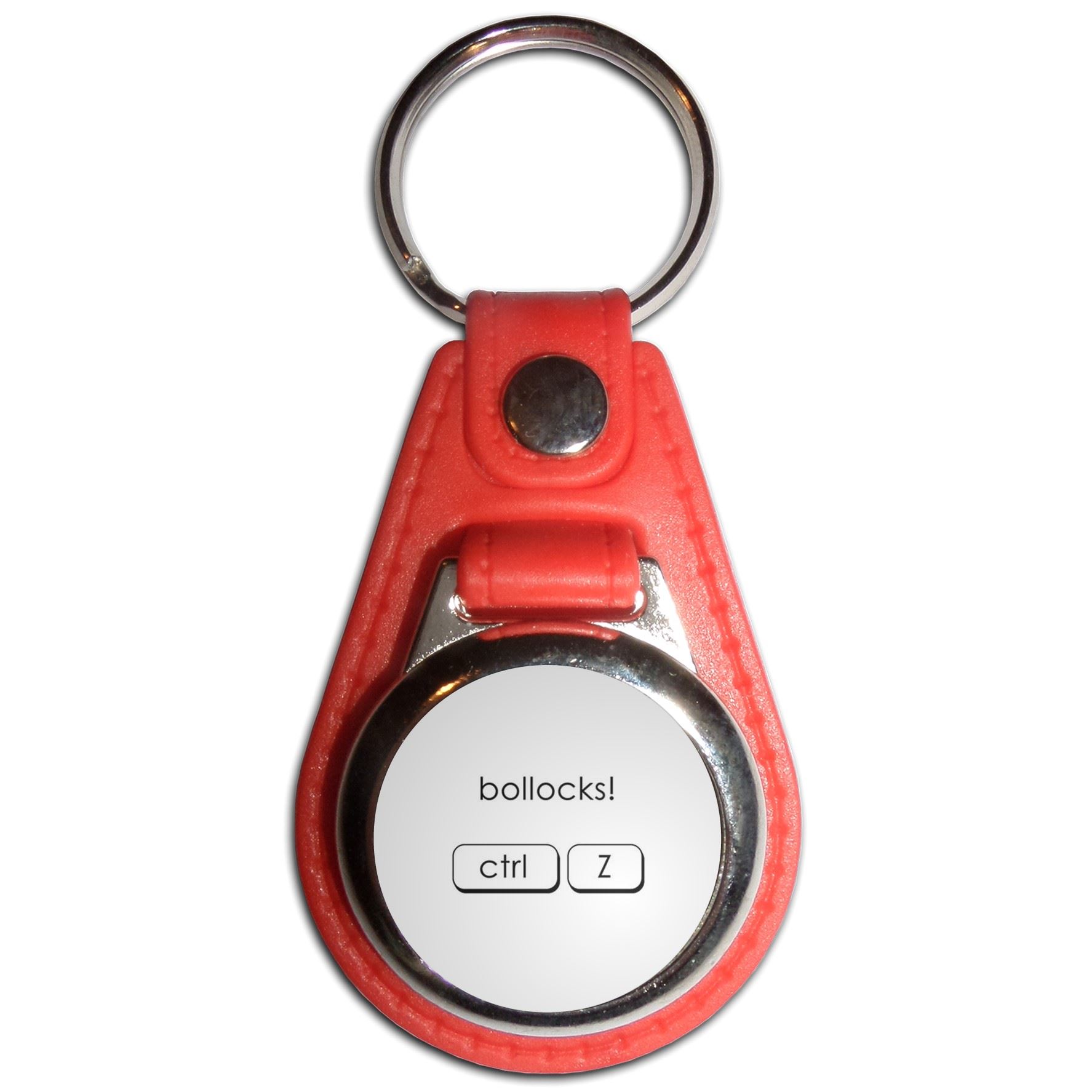 Ctrl Z b*llocks Plastic Medallion Key Ring (61mm x 38mm) - Picture 9 of 12