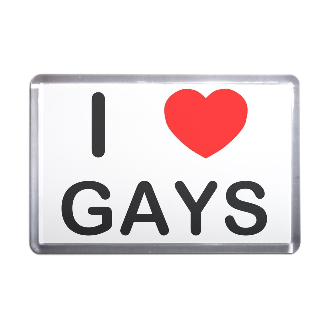 Gays I Love Herz Kunststoff Kühlschrankmagnet (S, M, L, XL) - Bild 5 von 10
