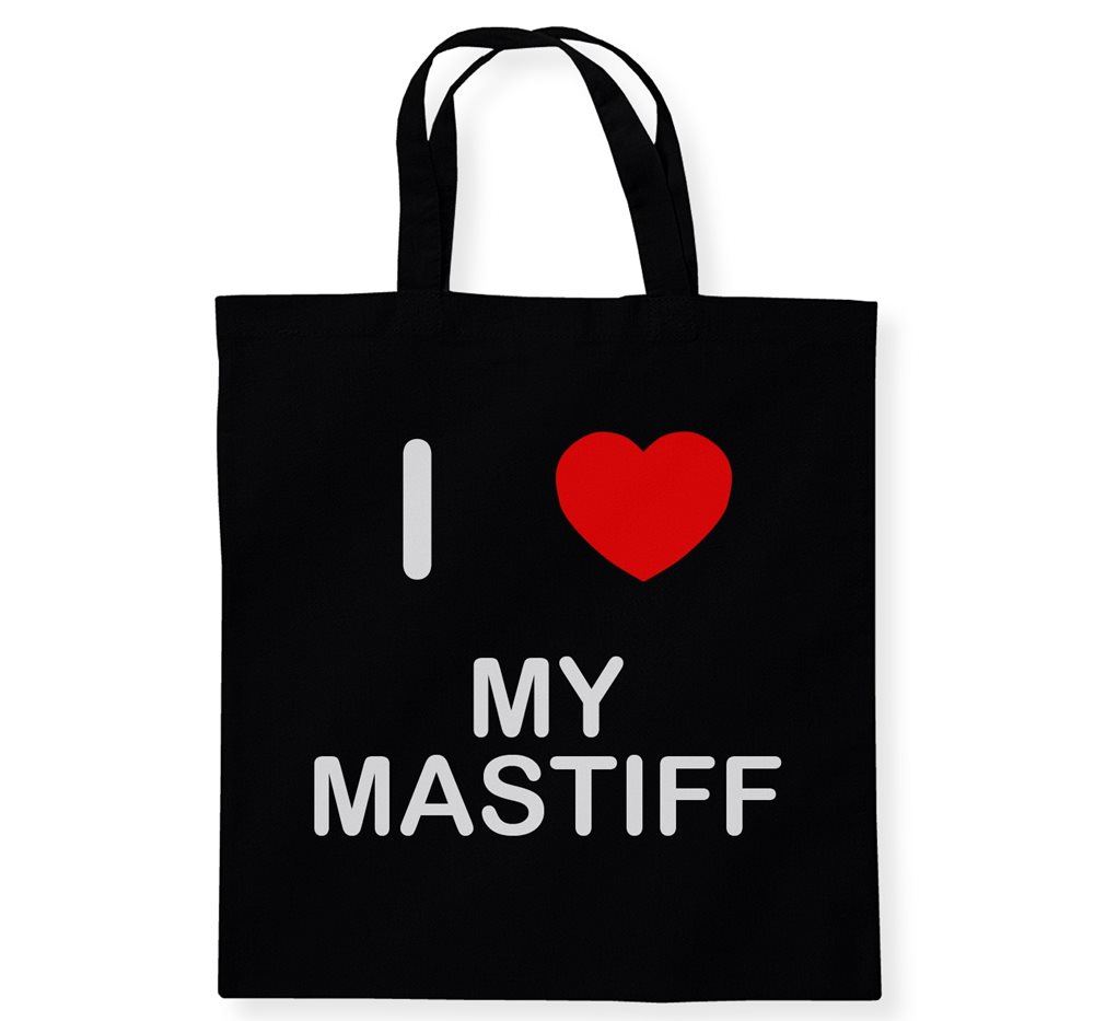 Bolso de compras My Mastiff I Love de algodón reutilizable - Imagen 5 de 8