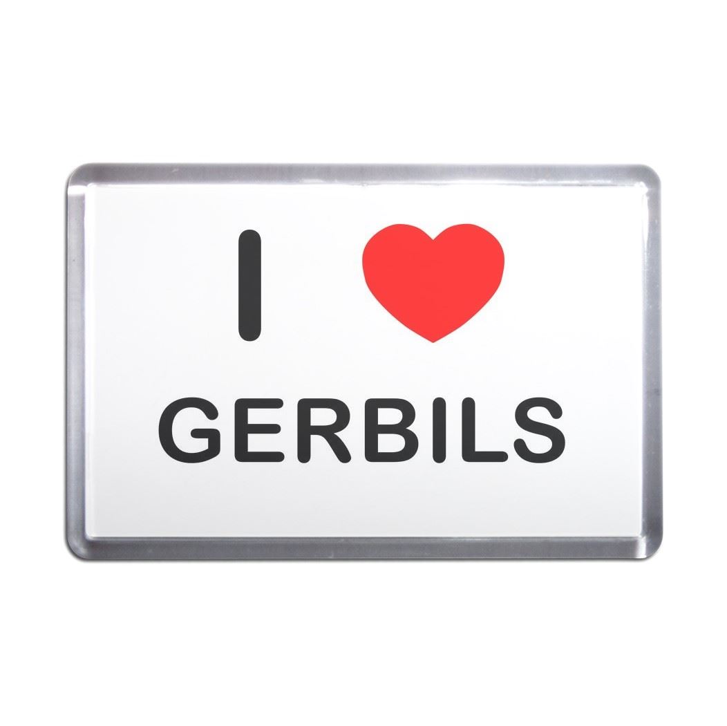 Gerbils I Love Heart Plastic Fridge Magnet (S, M, L, XL) - Picture 5 of 10
