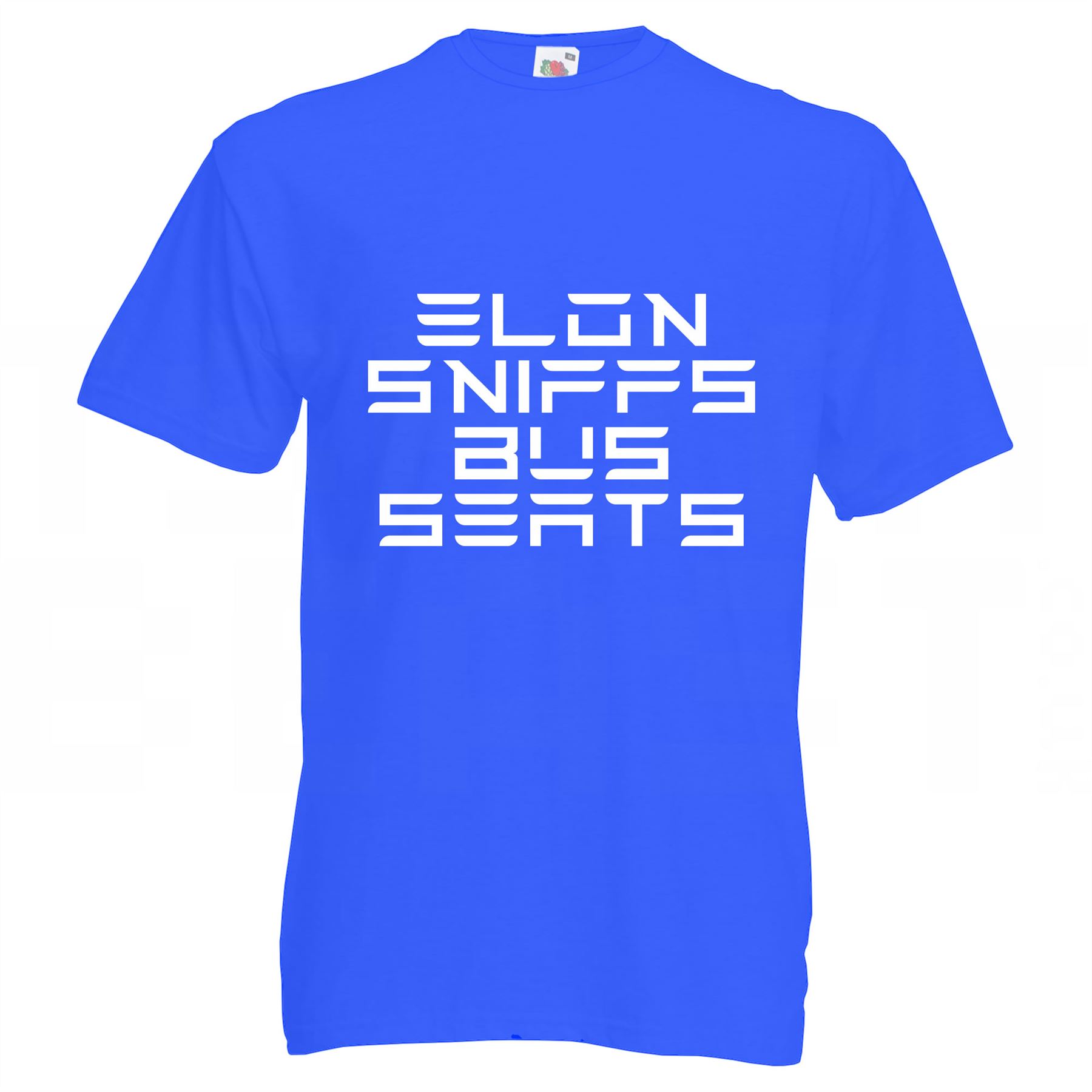 Elon Musk Sniffs Bus Sitze T-Shirt Tee Erwachsene Rundhals Kurzarm - Bild 13 von 34
