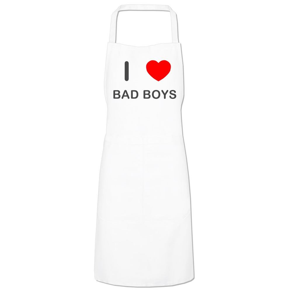 Bad Boys I Love Kitchen Apron Bib with Adjustable Neck and Ties - Picture 9 of 10
