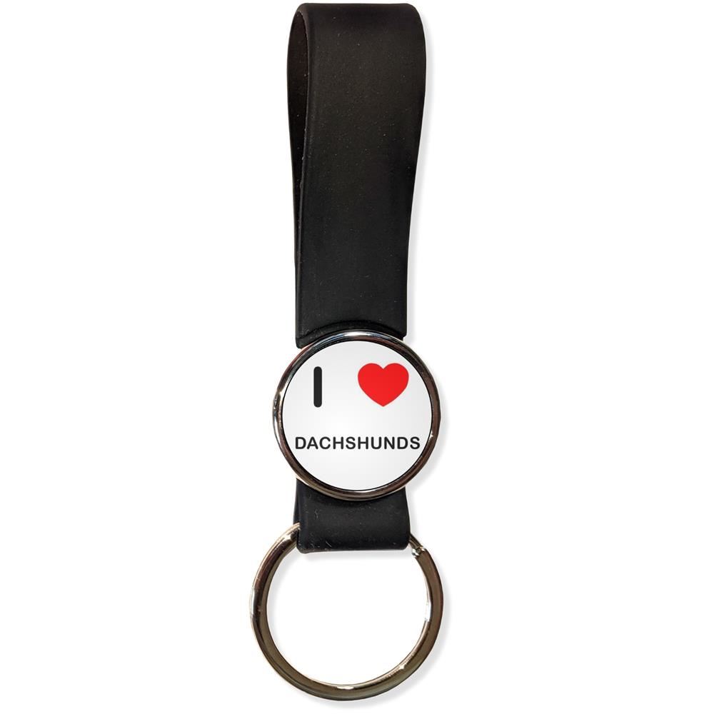 Schlüsselanhänger Dackel I Love Silikonschlaufe (35 mm x 120 mm) - Bild 3 von 8