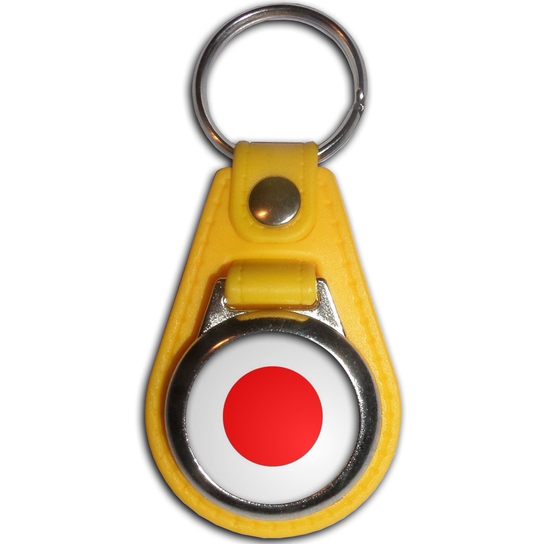 Japan Flag Plastic Medallion Key Ring (61mm x 38mm) - Picture 11 of 12