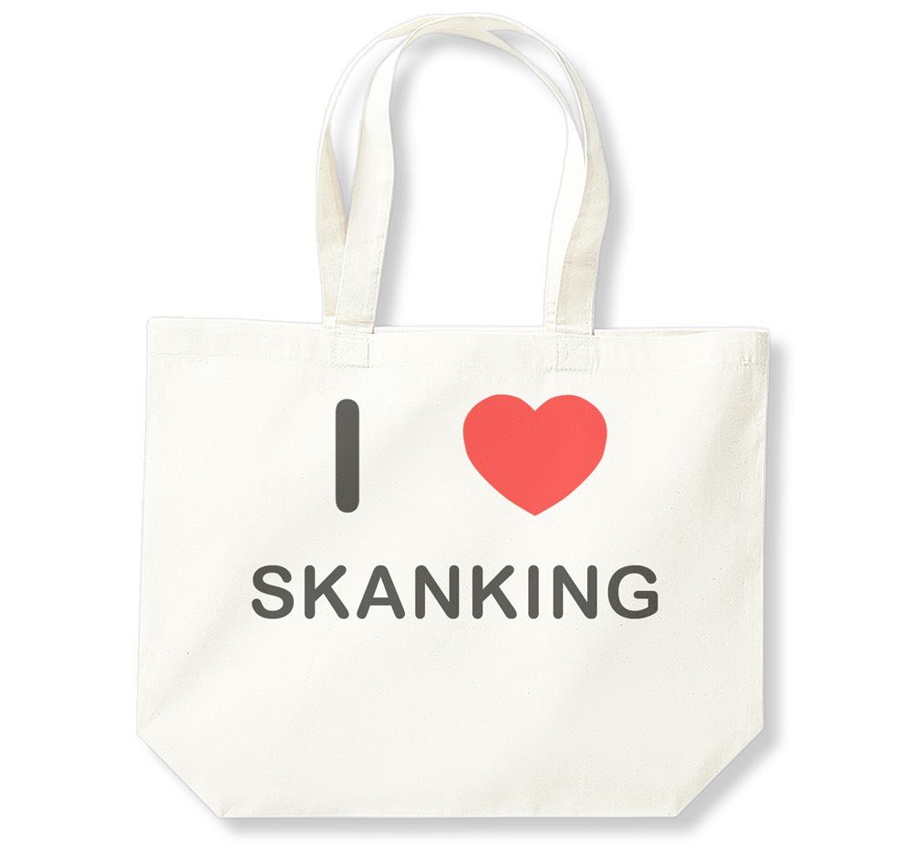 Skanking I Love Cotton Shopping Bag (Black, White, Natural) - Picture 3 of 8