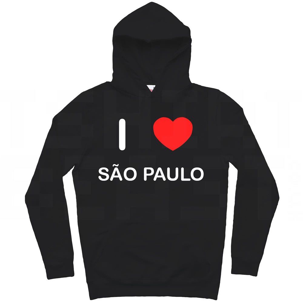 Sao Paulo I Love Hoodie Pullover Adult Long Sleeved