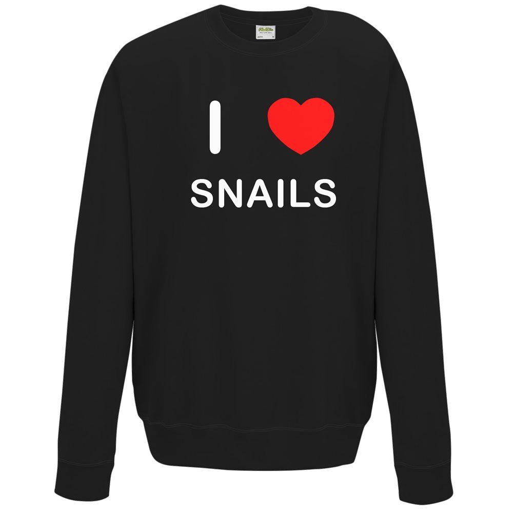 Snails I Love Sweater Pullover Adult Crew Neck Long Sleeved Sweatshirt - Picture 9 of 34