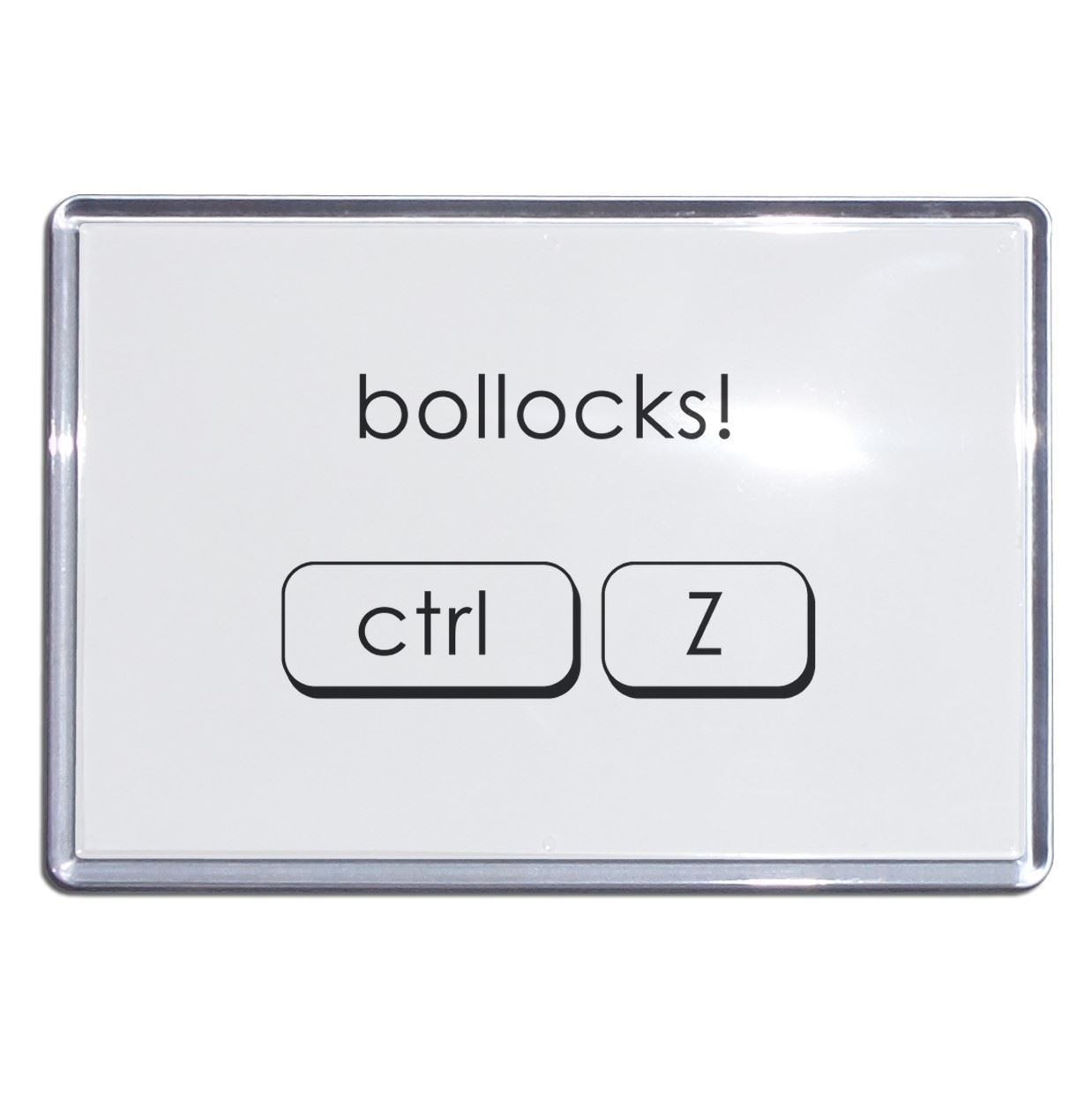 Ctrl Z Boll**ks Plastic Fridge Magnet (S, M, L, XL) - Picture 3 of 10