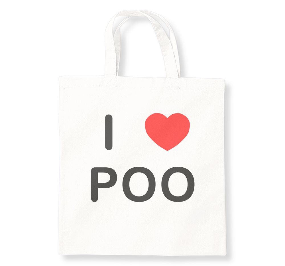 Poo I Love Tasche wiederverwendbar Baumwolle Einkaufstasche - Bild 7 von 8