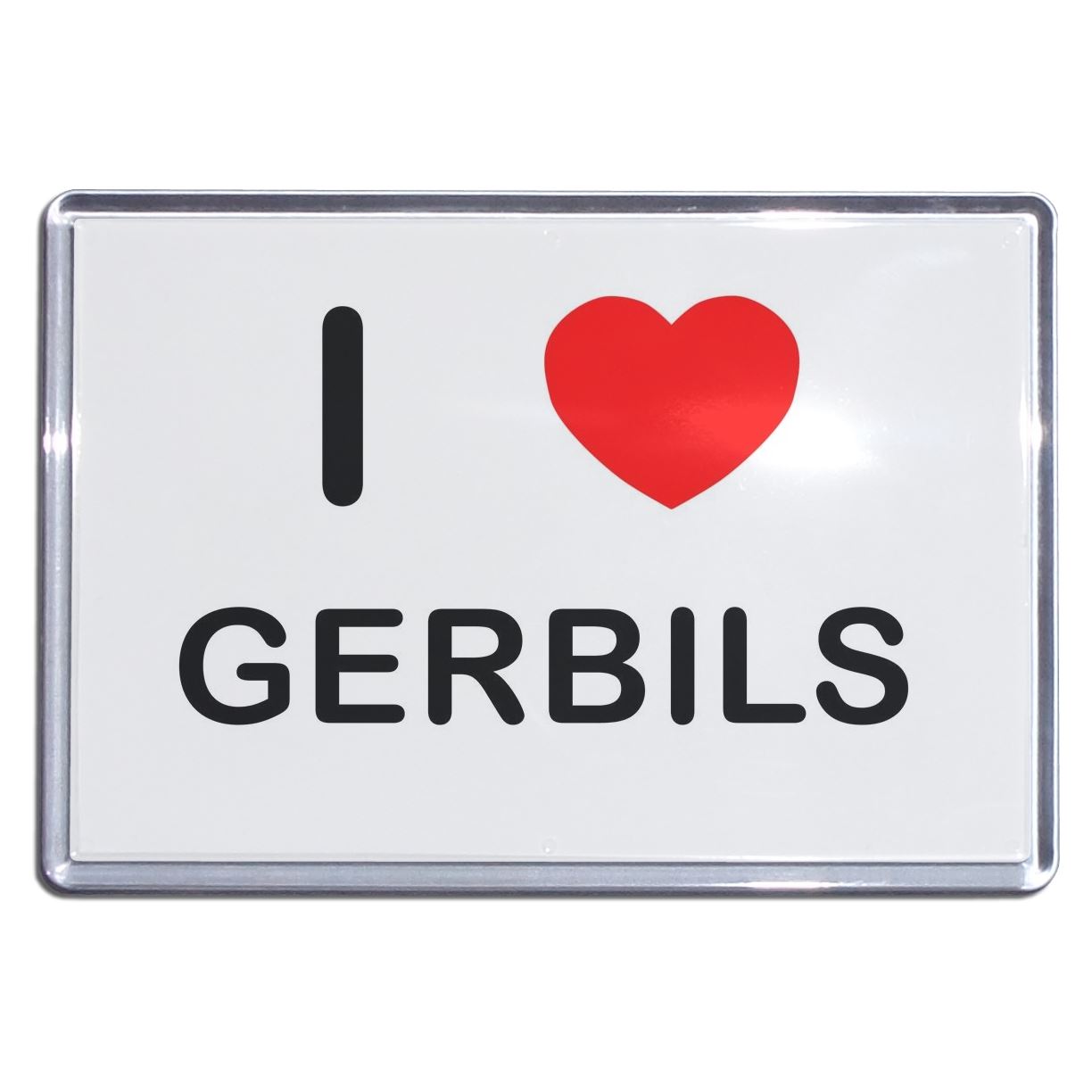 Gerbils I Love Heart Plastic Fridge Magnet (S, M, L, XL) - Picture 3 of 10